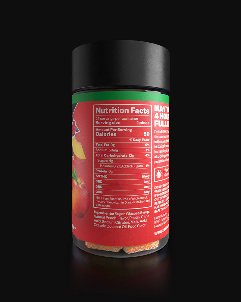 Peach Gelato Delta 9 Gummies - Image 2