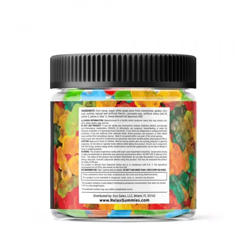 Relax Gummies - CBD Full Spectrum Gummy Bears - 1000mg - Image 4